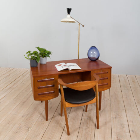 Danish teak desk with  drawers  scaled
