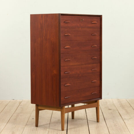 21337 Danish Teak Dresser By Johannes Sorth For Nexø Møbelfabrik, 1960s-4-4 Danish Teak Dresser By Johannes Sorth For Nexo Mobelfabrik s scaled