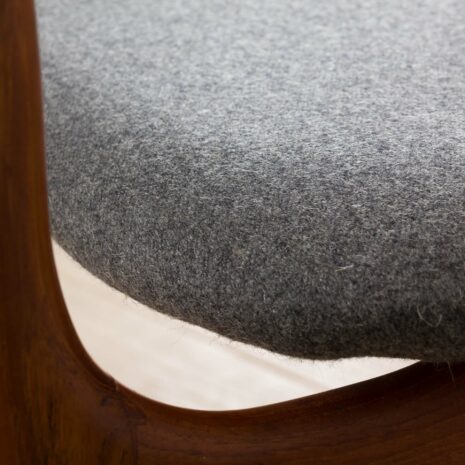 21340 Set of 4 Danish dining chairs in gray wool upholstery-13 Set of Danish dining chairs in gray wool upholstery scaled