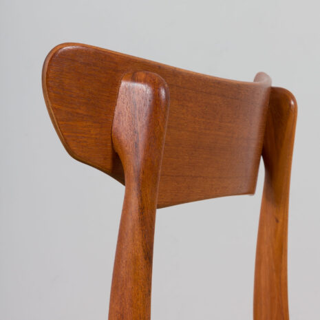 21340 Set of 4 Danish dining chairs in gray wool upholstery-9 Set of Danish dining chairs in gray wool upholstery scaled