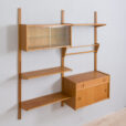 Two bay oak wall unit by Kjael Riis s