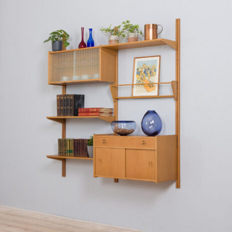 Two bay oak wall unit by Kjael Riis s