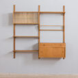 Two bay oak wall unit by Kjael Riis s