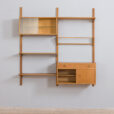 Two bay oak wall unit by Kjael Riis s
