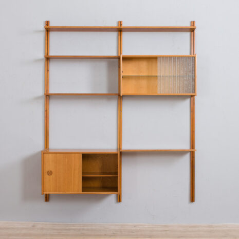 21345 Scandinavian oak wall unit by Sven Andersen, Norway 1970s-4 Scandinavian oak wall unit by Sven Andersen Norway s scaled