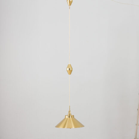 21348 Mid-Century Danish Brass P-295 Adjustable Pendant Lamp By Fritz Schlegel For Lyfa, 1960s-2 Mid Century Danish Brass P Adjustable Pendant Lamp By Fritz Schlegel For Lyfa s scaled