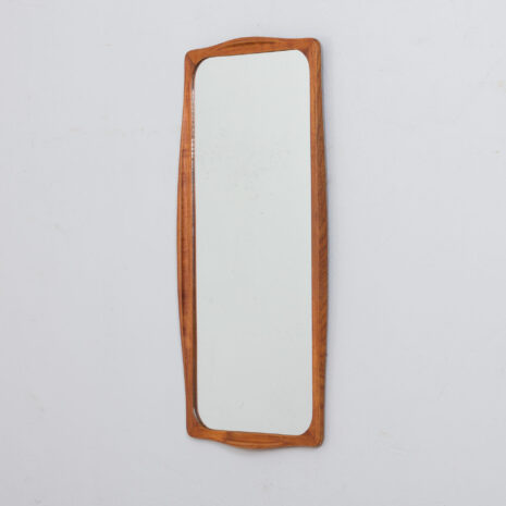21352 Mid-century sculptural teak mirror, Denmark, 1960 Mid century sculptural teak mirror Denmark scaled