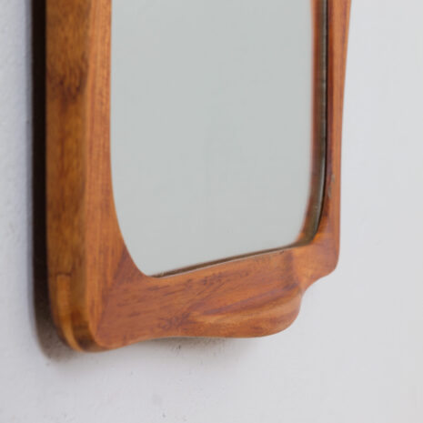 21352 Mid-century sculptural teak mirror, Denmark, 1960(1) Mid century sculptural teak mirror Denmark scaled