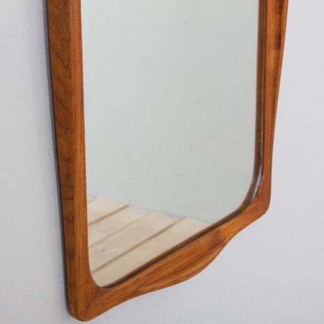 21352 Mid-century sculptural teak mirror, Denmark, 1960(2) Mid century sculptural teak mirror Denmark scaled