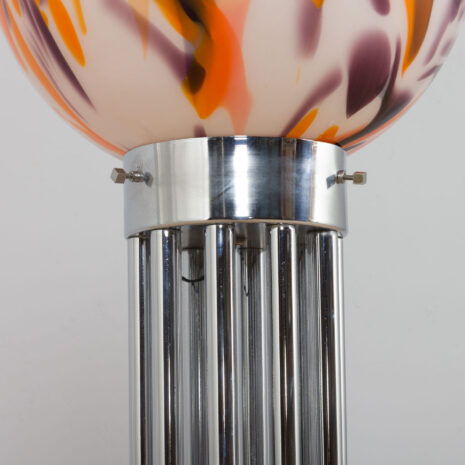 21359 duża lampa podłogowa ze szkła Murano z chromowaną i marmurową podstawą, 1970-12 big Murano glass floor lamp with chrome and marble base s scaled