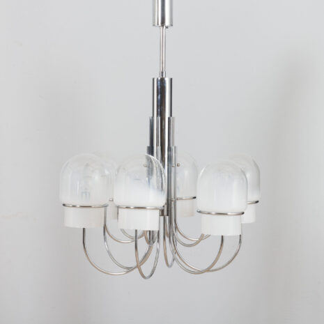 21370 Italian space age chandelier with Murano glass ombre shades, 1970s-1 Italian space age chandelier with Murano glass ombre shades s scaled