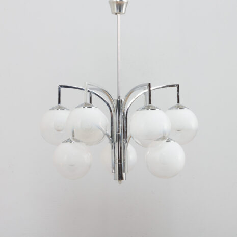 21371 Targetti Sankey 9 Włoski żyrandol z wędzonego szkła Murano, 1970-1 Targetti Sankey Murano smoked glass Italian chandelier s scaled