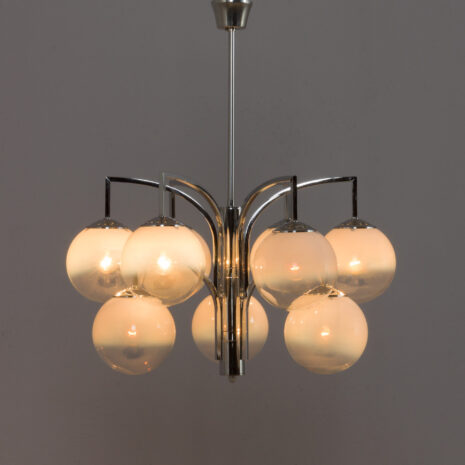 21371 Targetti Sankey 9 Włoski żyrandol z wędzonego szkła Murano, 1970-11 Targetti Sankey Murano smoked glass Italian chandelier s scaled