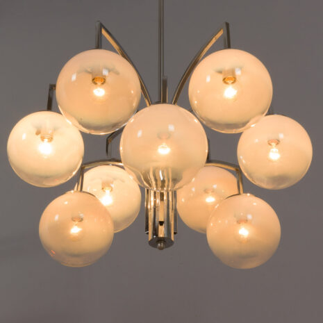 21371 Targetti Sankey 9 Włoski żyrandol z wędzonego szkła Murano, 1970-12 Targetti Sankey Murano smoked glass Italian chandelier s scaled