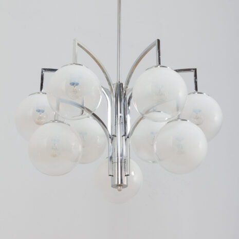 21371 Targetti Sankey 9 Włoski żyrandol z wędzonego szkła Murano, lata 1970-3 Targetti Sankey Murano smoked glass Italian chandelier s scaled