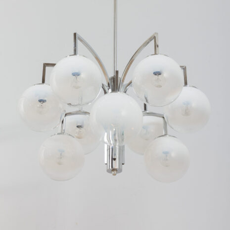 21371 Targetti Sankey 9 Włoski żyrandol z wędzonego szkła Murano, lata 70-te-4 Targetti Sankey Murano smoked glass Italian chandelier s scaled