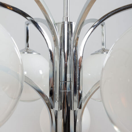 21371 Targetti Sankey 9 Włoski żyrandol z wędzonego szkła Murano, lata 1970-9 Targetti Sankey Murano smoked glass Italian chandelier s scaled