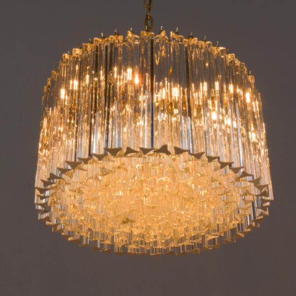 Paolo Venini  glass crystals chandelier form the s  scaled