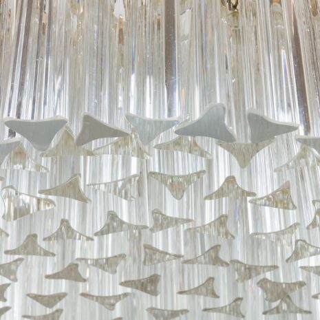 21385 Paolo Venini 169 szklany żyrandol z kryształkami z lat 1970-9 Paolo Venini glass crystals chandelier form the s scaled