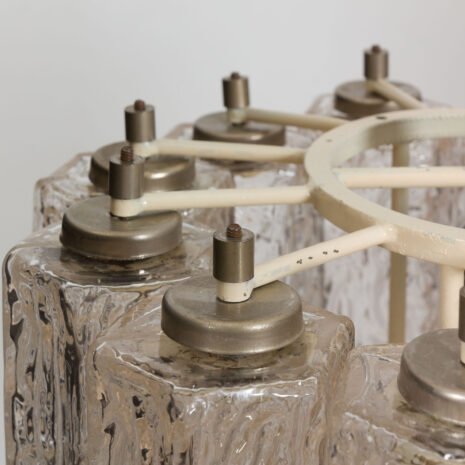 21387 Venini 21 Murano sześciokątny żyrandol ręcznie dmuchane szkła, Włochy 1960s-4 Venini Murano hexagonal hand blown glasses chandelier Italy s scaled