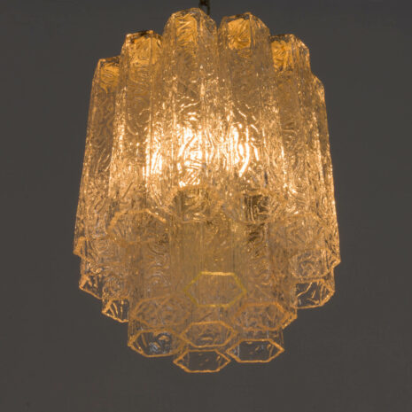 21387 Venini 21 Murano sześciokątny żyrandol ręcznie dmuchane szkła, Włochy 1960s-6 Venini Murano hexagonal hand blown glasses chandelier Italy s scaled