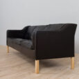 Black leather sofa  scaled