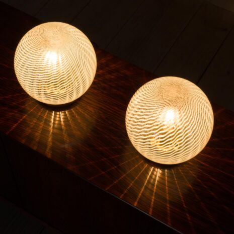 21112 Pair of Venini table lamps with Murano glass swirl bowl shades-10 Pair of Venini table lamps with Murano glass swirl bowl shades scaled
