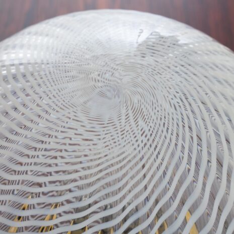 21112 Pair of Venini table lamps with Murano glass swirl bowl shades-4 Pair of Venini table lamps with Murano glass swirl bowl shades scaled