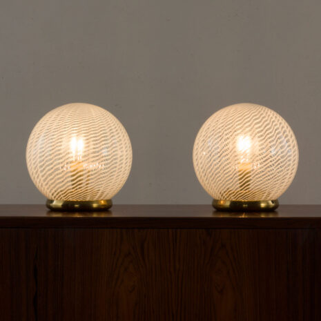 21112 Pair of Venini table lamps with Murano glass swirl bowl shades-7 Pair of Venini table lamps with Murano glass swirl bowl shades scaled