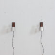Pair of Jo Hammerborg rosewood wall sconces with aluminium shades Denmark s scaled