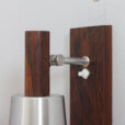 Pair of Jo Hammerborg rosewood wall sconces with aluminium shades Denmark s scaled