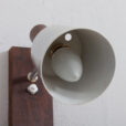 Pair of Jo Hammerborg rosewood wall sconces with aluminium shades Denmark s scaled