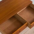 Sorensen Cadovius style teak wall unit with a desk scaled