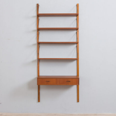 21292 Sorensen Cadovius style teak wall unit with a desk-6 Sorensen Cadovius style teak wall unit with a desk scaled