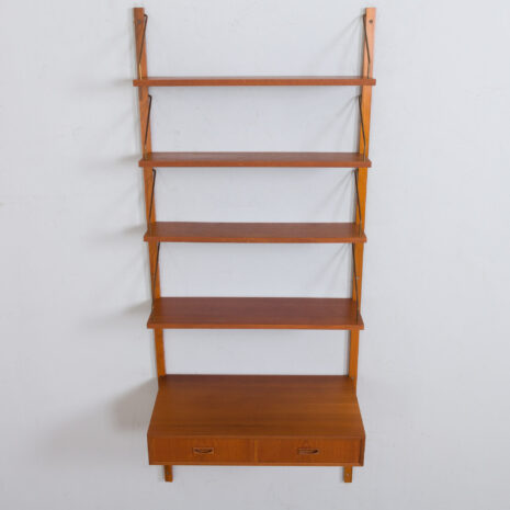 21292 Sorensen Cadovius style teak wall unit with a desk-8 Sorensen Cadovius style teak wall unit with a desk scaled