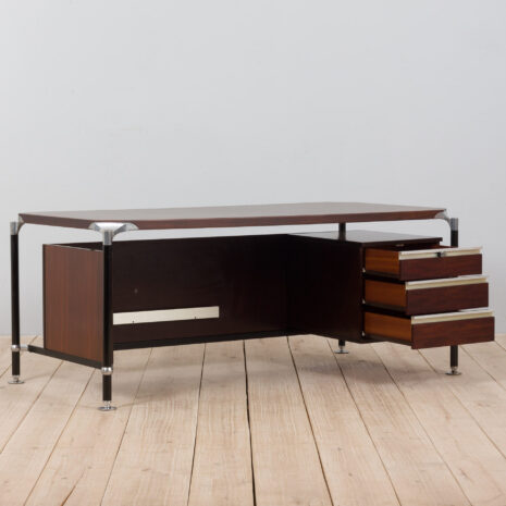 21316 Ico Luisa Parisi for MIM Roma Urio executive desk in rosewood, Italy, 1950s-5 Ico Luisa Parisi for MIM Roma Urio executive desk in rosewood Italy s scaled