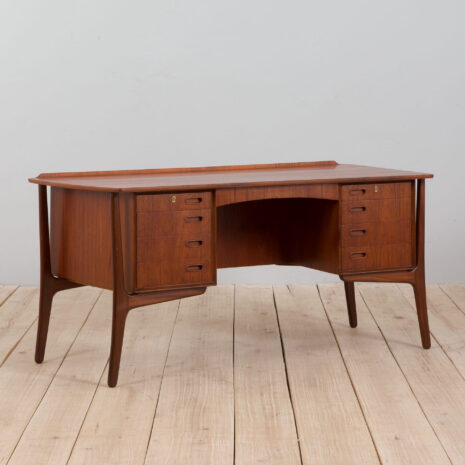 21334 Biurko z drewna tekowego Svend Aage Madsen Dla H.P. Hansen, Dania 1960 -2 Teak Desk By Svend Aage Madsen For H