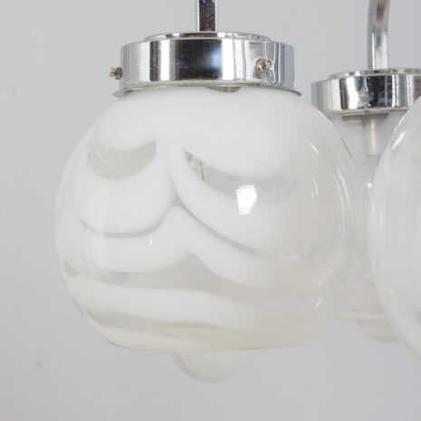 21362 włoski Murano dwa kolory szkła odcienie żyrandol w stylu Mazzega 1970s-3 Italian Murano two color glass shades chandelier in the style of Mazzega s scaled