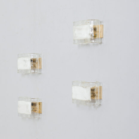 21369 set of 4 La Murrina Murano lattimo glass and gilded metal wall sconces-4 set of La Murrina Murano lattimo glass and gilded metal wall sconces scaled