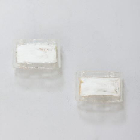 21369.1 Pair of La Murrina Murano lattimo glass and gilded metal wall sconces-1 Pair of La Murrina Murano lattimo glass and gilded metal wall sconces