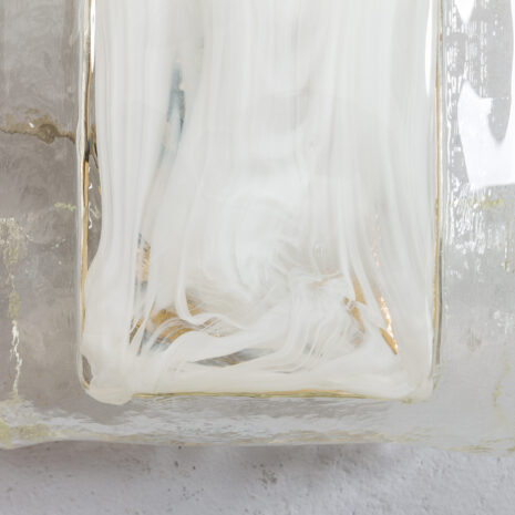 21369.1 Pair of La Murrina Murano lattimo glass and gilded metal wall sconces-10 Pair of La Murrina Murano lattimo glass and gilded metal wall sconces