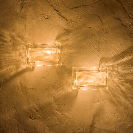 21369.1 Pair of La Murrina Murano lattimo glass and gilded metal wall sconces-14 Pair of La Murrina Murano lattimo glass and gilded metal wall sconces