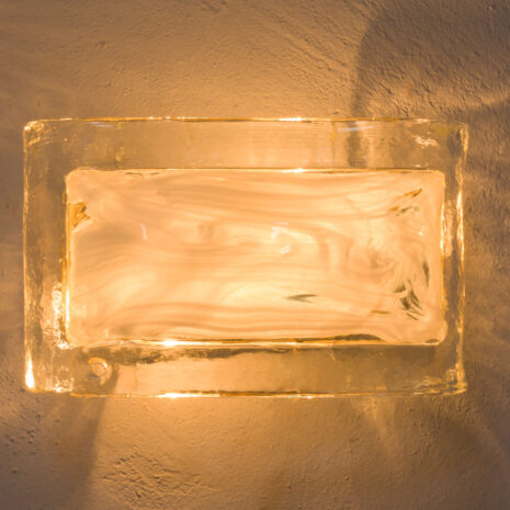 21369.1 Pair of La Murrina Murano lattimo glass and gilded metal wall sconces-15 Pair of La Murrina Murano lattimo glass and gilded metal wall sconces