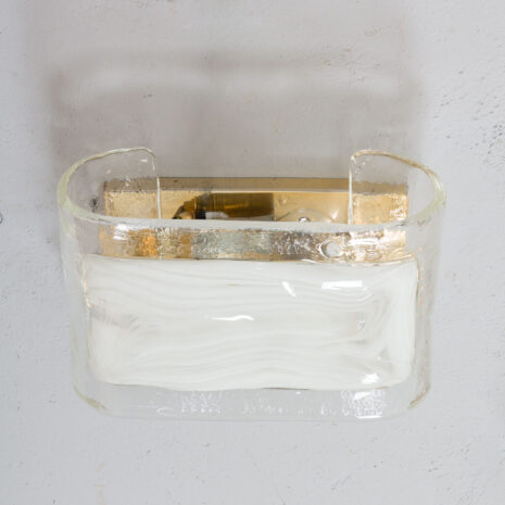 21369.2 Pair of La Murrina Murano lattimo glass and gilded metal wall sconces-7 Pair of La Murrina Murano lattimo glass and gilded metal wall sconces