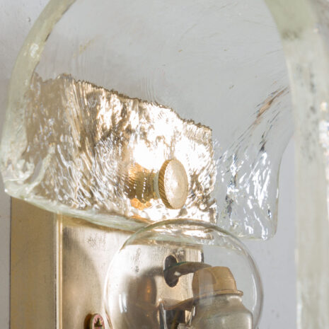 21369.2 Pair of La Murrina Murano lattimo glass and gilded metal wall sconces-8 Pair of La Murrina Murano lattimo glass and gilded metal wall sconces