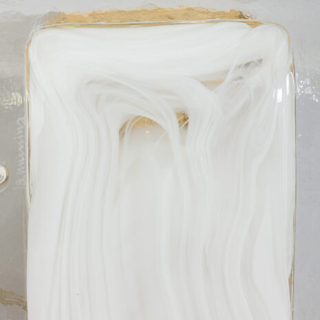 21369.2 Pair of La Murrina Murano lattimo glass and gilded metal wall sconces-9 Pair of La Murrina Murano lattimo glass and gilded metal wall sconces