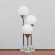 Targetti Sankey space age chrome table lamp with white spheres Italy s scaled