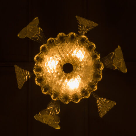 21377 Klasyczne liście szkła Murano żyrandol attr. do Barovier i Tosso, Włochy 1950s. -5 Klasyczny żyrandol z liśćmi ze szkła Murano z atr