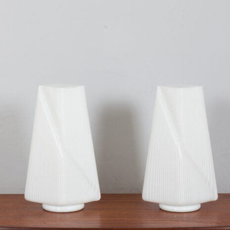 21379 para włoskich lamp stołowych ze szkła Murano-1 Para włoskich lamp stołowych ze szkła Murano w rozmiarze