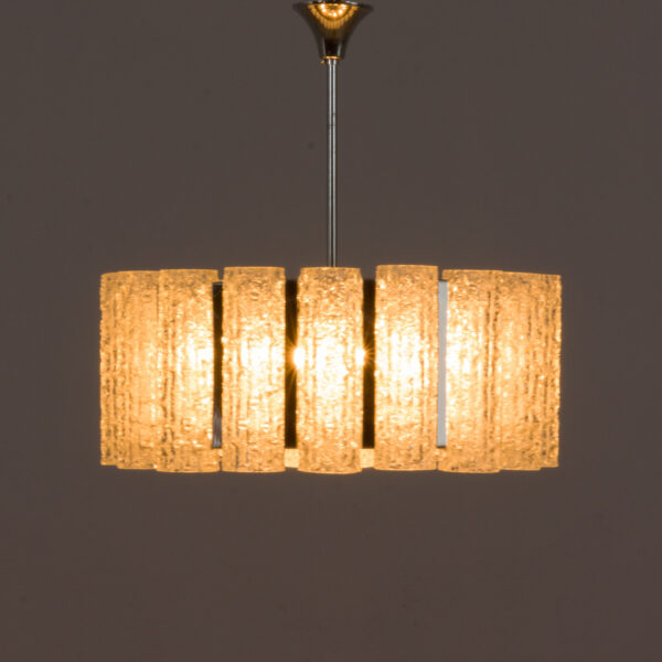 Murano glass chandelier with  frosted glass shades by Barovier and Tosso Italy s  scaled